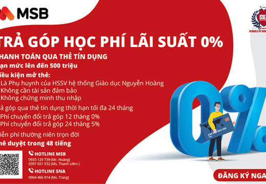 Ưu Đãi Học Phí Mùa Tựu Trường – Trả Góp 0% Lãi Suất